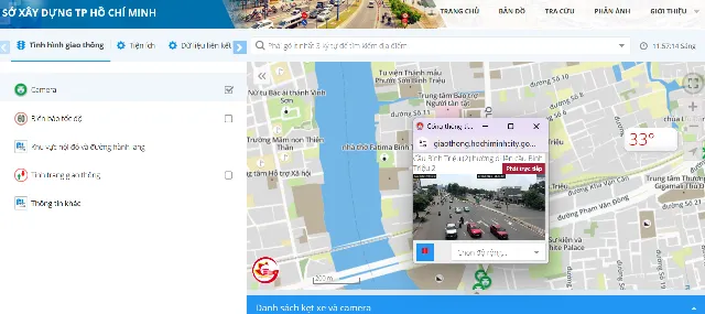 Cách xem thông tin giao thông và thời tiết ở một số địa điểm tại TP.HCM